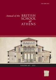 Annual of the British School at Athens Volume 107 - Issue  -