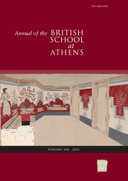 Annual of the British School at Athens Volume 108 - Issue  -