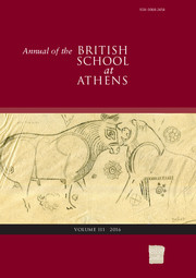 Annual of the British School at Athens Volume 111 - Issue  -