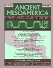 Ancient Mesoamerica Volume 18 - Issue 1 -