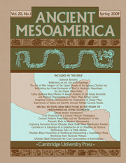 Ancient Mesoamerica Volume 20 - Issue 1 -