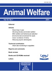 Animal Welfare Volume 10 - Issue 1 -