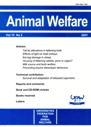 Animal Welfare Volume 10 - Issue 2 -