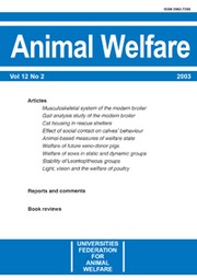 Animal Welfare Volume 12 - Issue 2 -