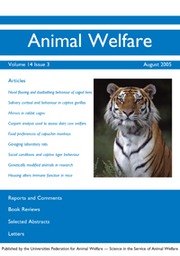 Animal Welfare Volume 14 - Issue 3 -