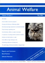 Animal Welfare Volume 15 - Issue 2 -