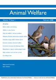 Animal Welfare Volume 17 - Issue 1 -