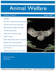 Animal Welfare Volume 17 - Issue 3 -