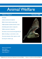 Animal Welfare Volume 17 - Issue 4 -