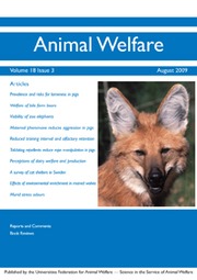 Animal Welfare Volume 18 - Issue 3 -