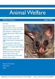 Animal Welfare Volume 19 - Issue 3 -