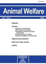 Animal Welfare Volume 1 - Issue 2 -