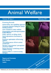 Animal Welfare Volume 20 - Issue 1 -