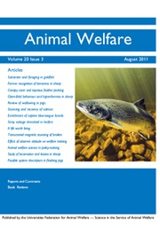 Animal Welfare Volume 20 - Issue 3 -