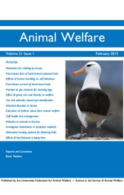 Animal Welfare Volume 21 - Issue 1 -