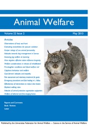 Animal Welfare Volume 22 - Issue 2 -