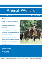 Animal Welfare Volume 22 - Issue 4 -