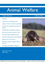 Animal Welfare Volume 24 - Issue 1 -