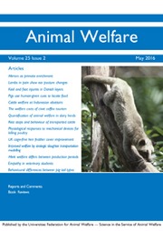 Animal Welfare Volume 25 - Issue 2 -