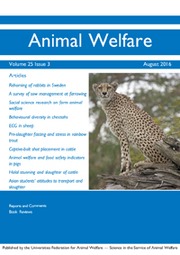 Animal Welfare Volume 25 - Issue 3 -