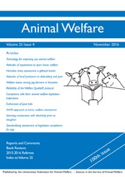Animal Welfare Volume 25 - Issue 4 -