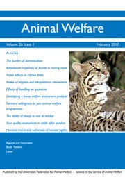Animal Welfare Volume 26 - Issue 1 -