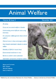 Animal Welfare Volume 26 - Issue 4 -