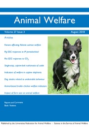 Animal Welfare Volume 27 - Issue 3 -