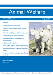 Animal Welfare Volume 29 - Issue 3 -
