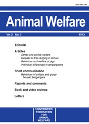 Animal Welfare Volume 2 - Issue 3 -