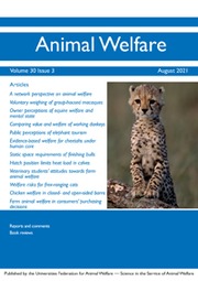 Animal Welfare Volume 30 - Issue 3 -
