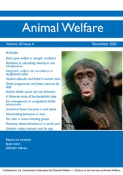 Animal Welfare Volume 30 - Issue 4 -