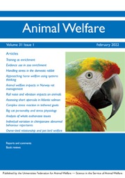 Animal Welfare Volume 31 - Issue 1 -