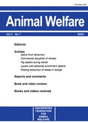 Animal Welfare Volume 4 - Issue 1 -
