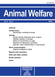 Animal Welfare Volume 4 - Issue 3 -