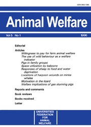 Animal Welfare Volume 5 - Issue 1 -