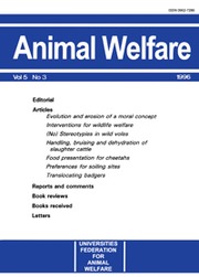 Animal Welfare Volume 5 - Issue 3 -