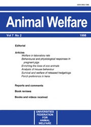 Animal Welfare Volume 7 - Issue 2 -