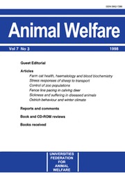 Animal Welfare Volume 7 - Issue 3 -