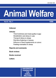 Animal Welfare Volume 8 - Issue 1 -