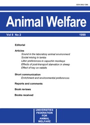 Animal Welfare Volume 8 - Issue 2 -
