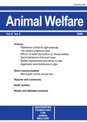 Animal Welfare Volume 8 - Issue 3 -
