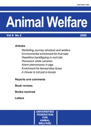 Animal Welfare Volume 9 - Issue 2 -