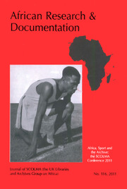 Africa Bibliography, Research and Documentation Volume 116 - Issue  -