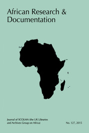 Africa Bibliography, Research and Documentation Volume 127 - Issue  -
