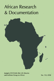 Africa Bibliography, Research and Documentation Volume 133 - Issue  -
