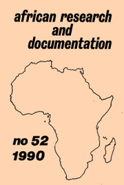 Africa Bibliography, Research and Documentation Volume 52 - Issue  -