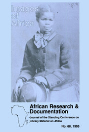 Africa Bibliography, Research and Documentation Volume 68 - Issue  -