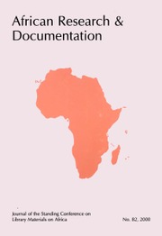 Africa Bibliography, Research and Documentation Volume 82 - Issue  -