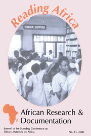 Africa Bibliography, Research and Documentation Volume 83 - Issue  -